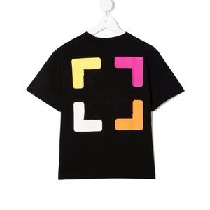 T-shirts pour hommes Ofs T-shirt de luxe T-shirts pour enfants Offs Blanc Garçons Flèche irrégulière Filles Été À manches courtes Lettre imprimée Doigt Lâche Enfant Tout-petits Jeunes T-shirts Hauts h