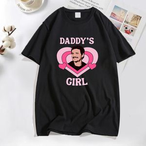 Magliette da uomo Pedro Pascal Magliette Graphic Funny Daddys Girl T Shirt Cotton Valentines Day Tees Casual Short Sleeve Streetwear 90s 230418