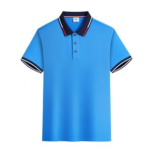 T-shirts pour hommes Polo homme à manches courtes en soie de glace légère affaires loisirs été couleur unie demi-revers T 230711