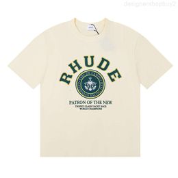 Camisetas para hombres Rhude camiseta de verano diseñador camiseta hombres camisas tops letra de lujo impresión para hombre ropa de mujer de manga corta Sxxl K7WJ