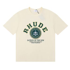 T-shirts pour hommes Rhude Tshirt Summer Designer T-shirt Hommes T dessus de chemise de luxe Lettre Imprimer Hommes Femmes Vêtements à manches courtes Sxxl Lakah