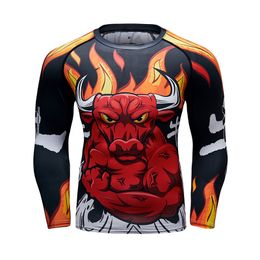 T-shirts voor heren Verkoop mannen workout-t-shirts Gym Polyeste Rash Guard Designer Sublimatie bedrukte T-shirts Mannelijke boksen MMA Grappling-kleding 230918