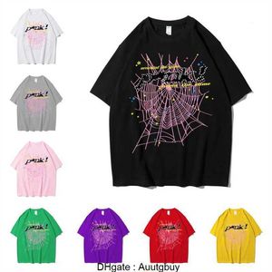 Camisetas para hombres SS Young Thug Sp5der 555555 Camiseta Hombres Mujeres Alta calidad Puff Print Spider Web Pattern T Shirt Top Tees 230331 VXY5