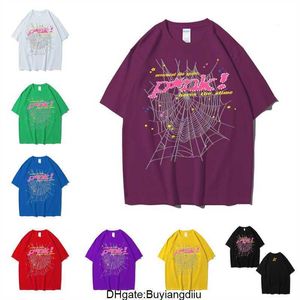 T-shirts pour hommes SS Young Thug Sp5der 555555 Tshirt Hommes Femmes Haute Qualité Puff Imprimer Spider Web Modèle T Petit Top Tees 230331 VJEW