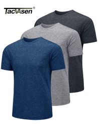 Camisetas para hombre TACVASEN 3 paquetes de camisetas de verano para hombre con cuello redondo, camisas de manga corta, 3 piezas, lote que absorbe la humedad, camisetas casuales de secado rápido, camisetas de gimnasio 230220