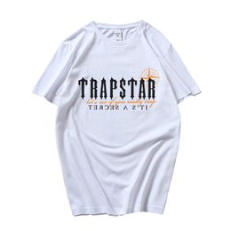 T-shirts pour hommes Trapstar Design T-shirt Hommes Lettre Art Print Coton Lâche Noir Unisexe Tops Hip Hop Streetwear Goth Tee-shirt graphique à manches courtes