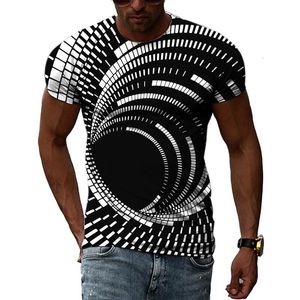 T-shirts pour hommes Tunnel Vertigo 3D Print Tshirt Hommes Femmes Mode Enfants Hip Hop Tops Tees T-shirt graphique en trois dimensions Garçons 230731