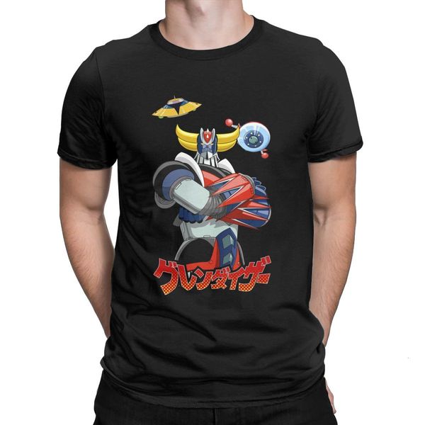 T-shirts pour hommes UFO Robot Goldrake Mazinger Z Anime Vêtements Vêtements Crewneck Pur coton T-shirts Manga des années 80 Idée cadeau à manches courtes Tops 230110