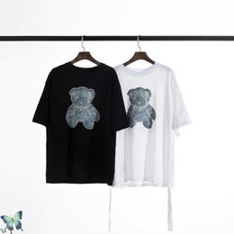 T-shirts pour hommes Welldone Doubleface Bear Print T-shirt Well Done Mode Casual T-shirts Hommes Femmes Haute Qualité Lâche Allmatch Tshirt x