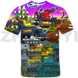 Heren t -shirts wereld van tanks 3d print t -shirts gerand game cartoon sweatshirt jaar cadeau voor kinderen mannen kleding streetwear vrouwen 230221