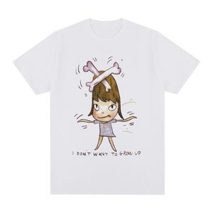 T-shirts pour hommes Yoshitomo Nara je ne veux pas grandir t-shirt coton hommes t-shirt TEE t-shirt femmes 230325