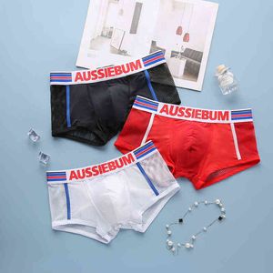 Sous-vêtements pour hommes Boxer à sensation masculine Pantalon creux Taille basse Nylon Mesh Respirant Nouvelle arrivée Sous-vêtements masculins confortables G220419