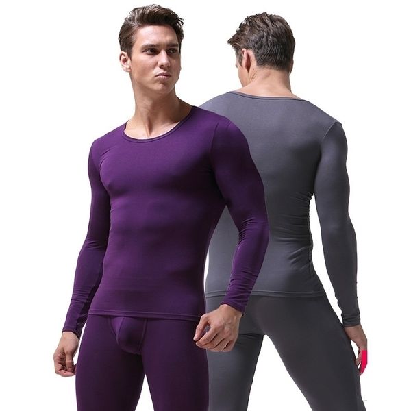 Sous-vêtements pour hommes O Cou Mince Thermique Long Johns Sous-vêtements et sous-vêtements Taille asiatique L à 6XL 201106