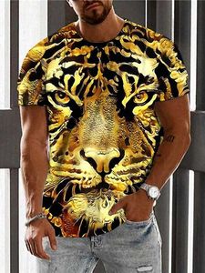 Heren Unisex T-shirt T-shirt dier Tijger Grafische prints Ronde hals 3D Print Dagelijks Feestdagen Korte mouw Print Kleding Designer Informeel Groot en lang