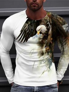 Heren Unisex T-shirt T-shirt Tee Grafische prints Adelaar Ronde hals 3D Print Dagelijks Feestdagen Lange mouw Print Kleding Designer Informeel Groot en lang