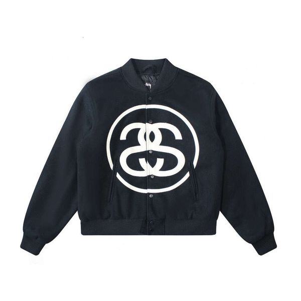 Varsity Jacket Designer Noir 8 Veste High Street Stones Island Veste Manteau de moto Badge Sweat à capuche Lettre Pull Cardigan Femme Veste en coton8DEN