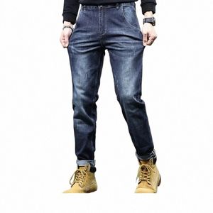 Jeans polyvalents amincissants pour hommes, jambes droites, décontractés, tendance, pantalons LG, confortables, extensibles, en Denim, L6fI #