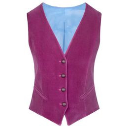 Gilet sur mesure pour hommes Gilet élégant OL Fuchsia Velours Col en V Simple Poitrine 4 Boutons Formel Affaires Esthétique Gilets 230705