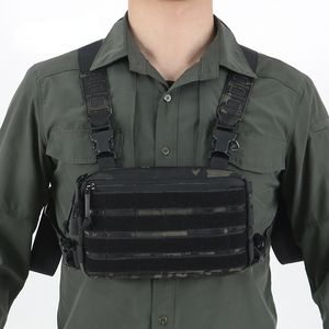 Herenvesten 1000D Outdoor Tactisch Vest Militaire tas CS Wargame Chest Rig Airsoft Magazine Holster Molle-systeem Heren Nylon Rugzak EDC X623D 230827