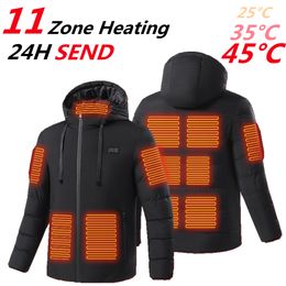 Herenvesten 11 gebied verwarmde jas mannen vrouwen parka vest herfst winter fietsen warme USB elektrische buitensporten voor jagen 221202