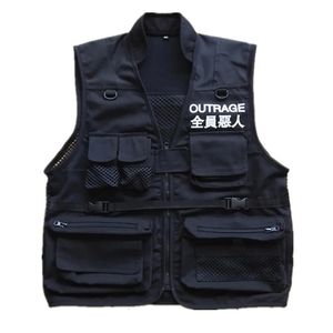 Gilets pour hommes 11 BYBB'S Dark Cargo Vest Hommes Automne Été Manteau Veste sans manches Casual DG153 230927