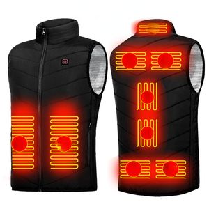 Gilets pour hommes 2/4/9/11/13 places gilet chauffant hommes femmes USB veste chauffante chauffage vêtements thermiques chasse hiver mode veste de chaleur 230111