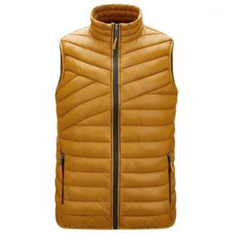 Gilets pour hommes 2020 automne hommes vestes sans manches grande taille M-4XL couleur unie chaud gilet gilet hommes décontracté chaleco hombre1204S