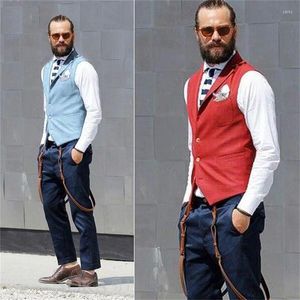 Gites masculines 2022 Street Fashion Bars et Clubs de nuit Fit Mens Suit Vest Waistcoat Gilet Homme Casual Sans mannequin