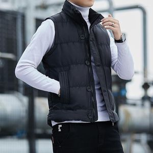 Gilets pour hommes 2023 automne hiver hommes vestes couleur unie sans manches hommes décontracté coton gilet veste mâle gilet hauts manteaux