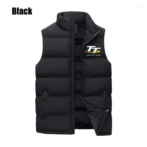 Hommes gilets 2023 mode sans manches coton manteau automne hiver hommes vestes décontracté col montant gilet extérieur couleur unie chaud gilet