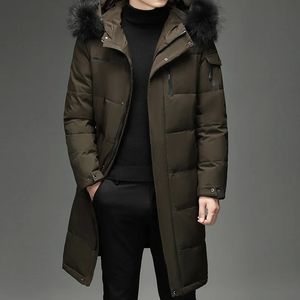 Gilets pour hommes 2023 mode masculine longue capuche de canard blanc Parkas grande taille 4XL 5XL veste épaissie 30 manteau chaud d'hiver 231219