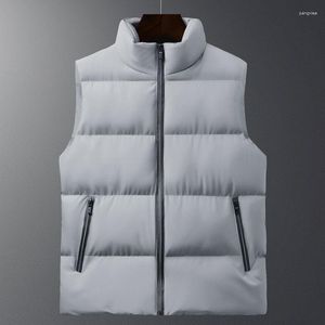 Heren Vesten 2023 Mannen Stijlvolle Herfst Winter Warm Mouwloos Vest Jas Effen Slim Fit Casual Jassen Mannelijk Vest B06