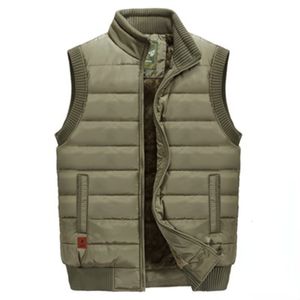 Hommes gilets 2023 hommes veste sans manches hiver mâle polaire chaud manteaux hommes col montant armée épaissir gilets vêtements 6XL 230217