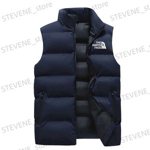 Heren Vesten 2023 nieuwe winter merk kleding vest warme mouwloze jas casual vest winter winddichte jas heren rits vest T231121