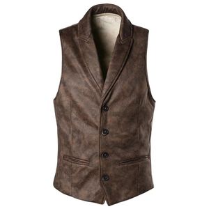 Heren Vesten 2023 Single Breasted Vest Jas Zuid-korea Mode Straat Jurk Mouwloze Top Designer Luxe Suede Wear 231219