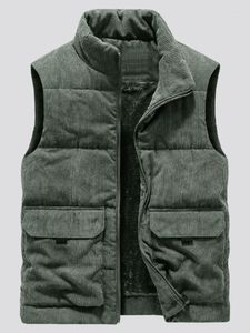 Gilets pour hommes 2023 hiver décontracté mode laine gilet mâle coton rembourré manteaux hommes sans manches vestes chaud gilets vêtements