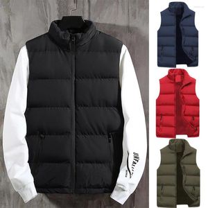 Heren Vesten 2023 Winter Puffer Vest Winddicht Mouwloze Top Herfst Warme Sport Donsjack Rits Katoen Putter