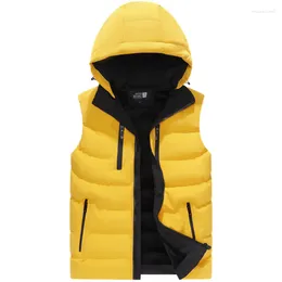 Hommes gilets 2023 hiver sans manches hommes veste mode Couples gilet chaud sweats à capuche manteau vêtements d'extérieur gilet grande taille 4XL MY499