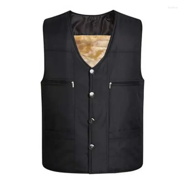 Gilet masculin 2024 Black Verce Viete d'hiver Sans manches en manches Extérieur Louleur chaude plus taille 2xl 3xl 4xl Soft Brand