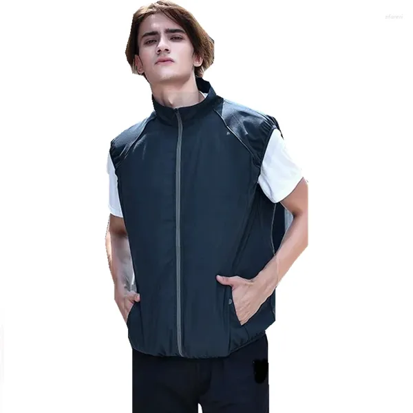 Chalecos para hombres 2024 Summer Mens Capacino Capacino Vest Fashion Fashion Pareja sin mangas de la capucha casual para hombres