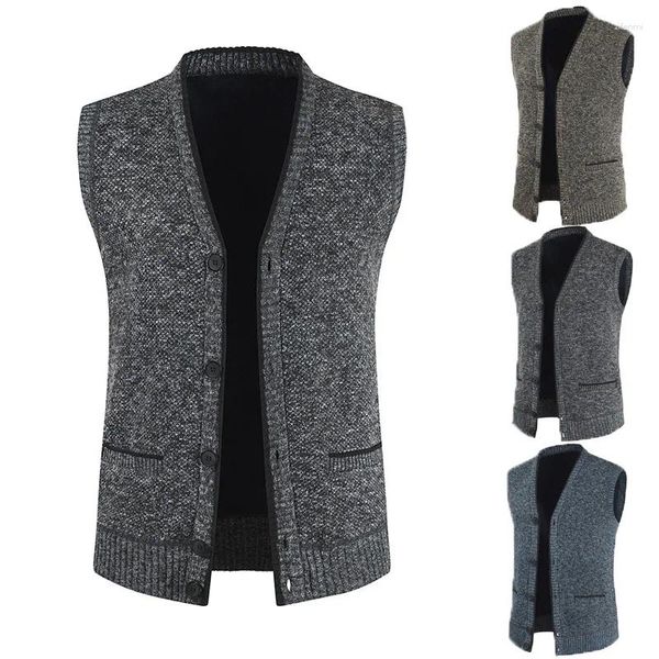 Gilet masculin 2024 Vêtements de gilet en tricot hivernal