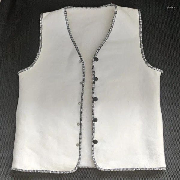 Gilets pour hommes 2024 hiver doublure en peau de mouton gilet fourrure intégrée vraie laine