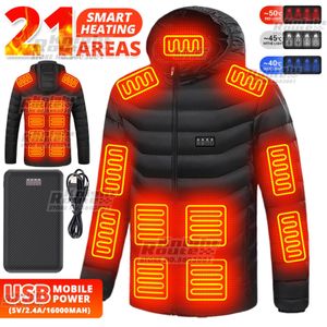 Men's Vests 21 Areas Self Heating Jackets Men's Heating Vest Women's USB Heating Clothing Heated Jacket Warm Jacket Winter Hiking Fishing EU 230922