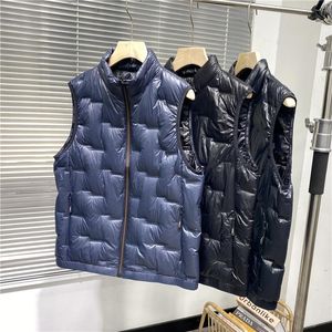 Herenvesten 2162 mannen mouwloze bubbel vestjack stand-up kraag los lichtgewicht vrijetijds lopende mode sport buiten casual vest