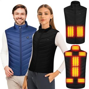 Gilets pour hommes 249 zones gilet chauffant hommes femmes chauffage électrique USB veste de charge thermique chaud vestes 231109