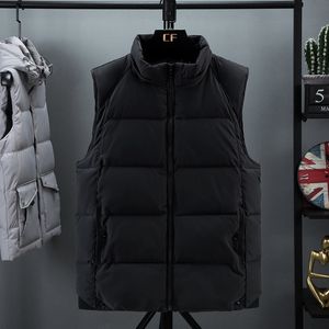 Gilets pour hommes 3631 Noir Gris Down Coton Gilet Hommes Veste sans manches avec capuche Casual Mens Gilets Manteau Plus Taille 6XL 7XL Gilet Vêtements d'extérieur 221202