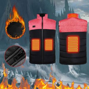 Gilets pour hommes 4 zones gilet chauffant électrique Samrt contrôle de la température graphène hommes femmes vêtements chauffage intelligent thermique style coréen