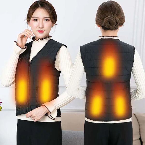 Gilets pour hommes 5 zones USB gilet chauffant vêtements de chauffage électrique intelligent 3 vitesses réglable moto cavalier gilet chaud pour hommes femmes Sports de plein air 231128