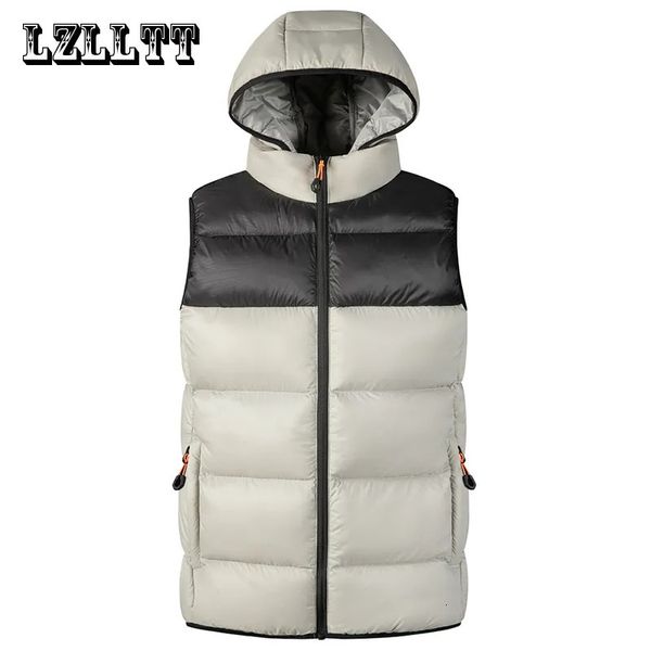 Gilets pour hommes 7XL hiver hommes vestes à capuche sans manches hommes décontracté coupe-vent chaud gilet printemps automne gilet mâle 231012