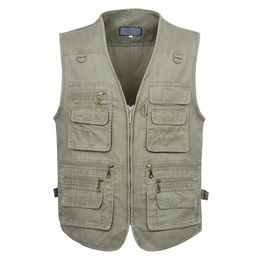 Mannen Vesten 8XL 9XL 10XL Mannelijke Casual Zomer Big Size Katoenen Mouwloos Vest Met Veel 16 Zakken Mannen Multi Pocket pograaf Vest 230728